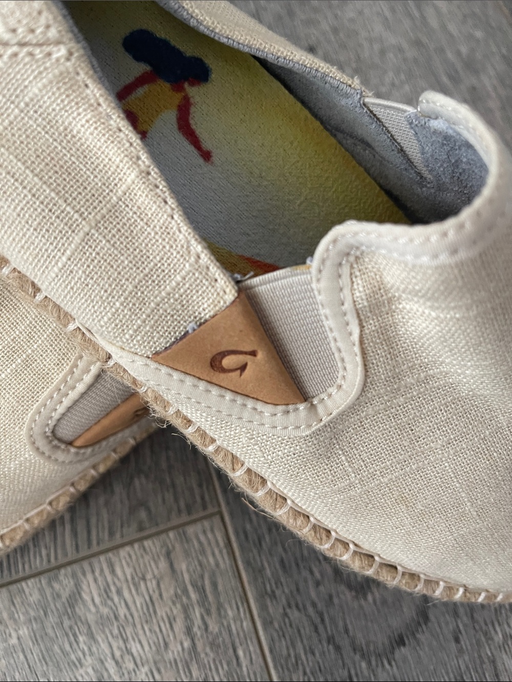 OluKai Women's Espadrille Slip-On in Natural Beige - Picture 2 of 8